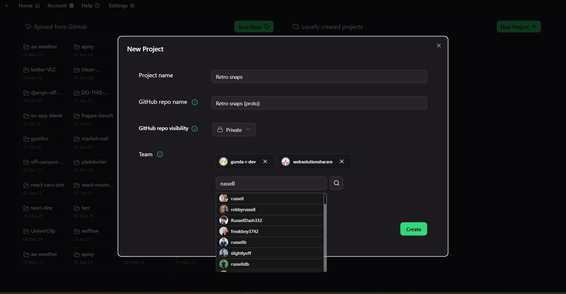 task bridge login screen